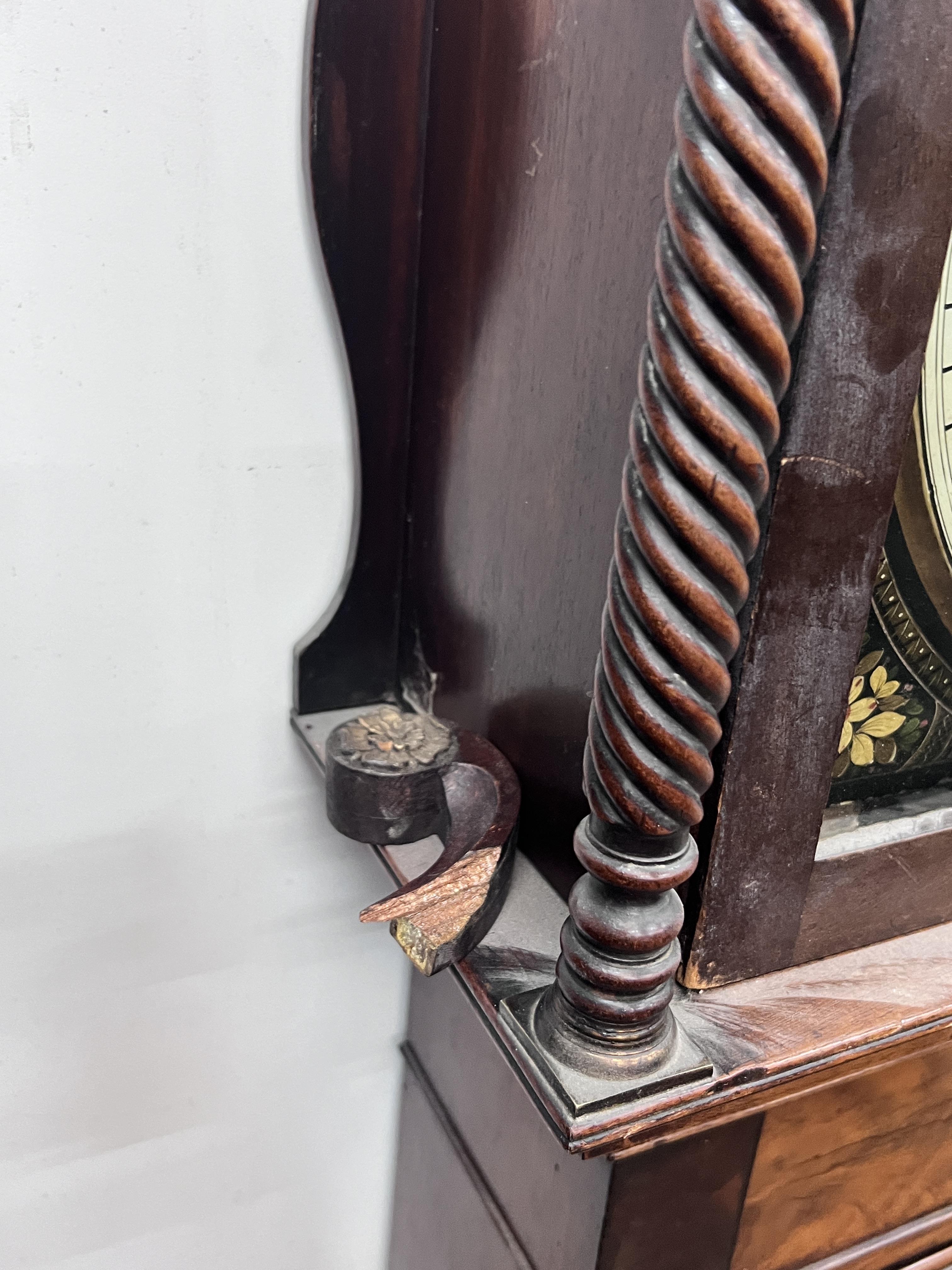 An early Victorian mahogany eight day longcase clock, marked Newport, height 227cm